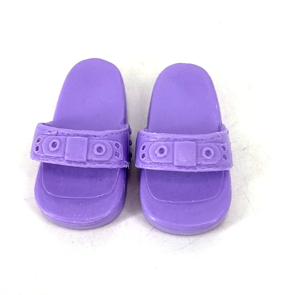 Barbie Doll My Scene Pair of Shoes - Purple Flip Flops Slide Sandals - Accessory